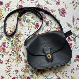 COACH Vintage Black Prairie Crossbody Leather Bag